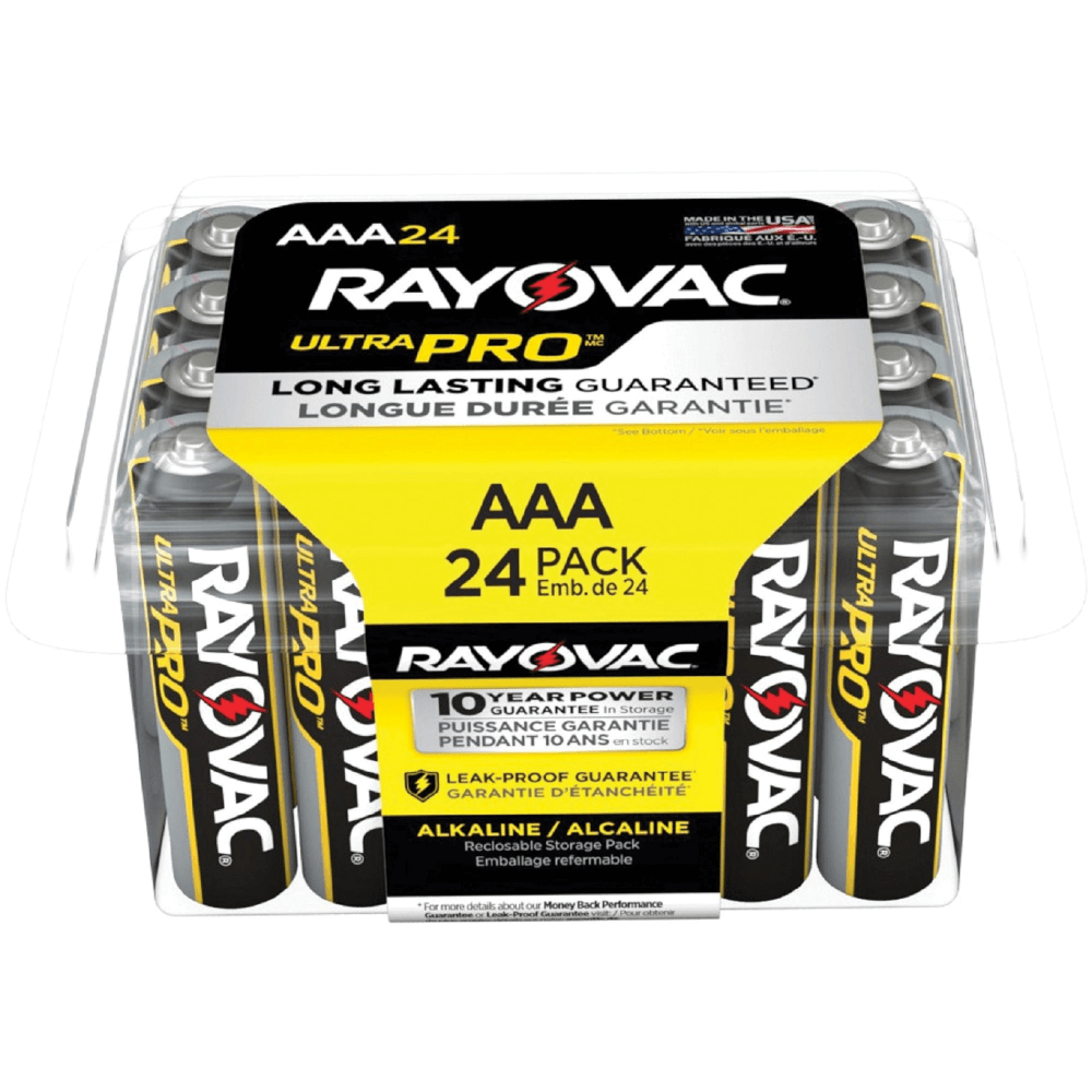 Rayovac Ultra Pro Batteries Alkaline Rayovac 24 pack AAAs